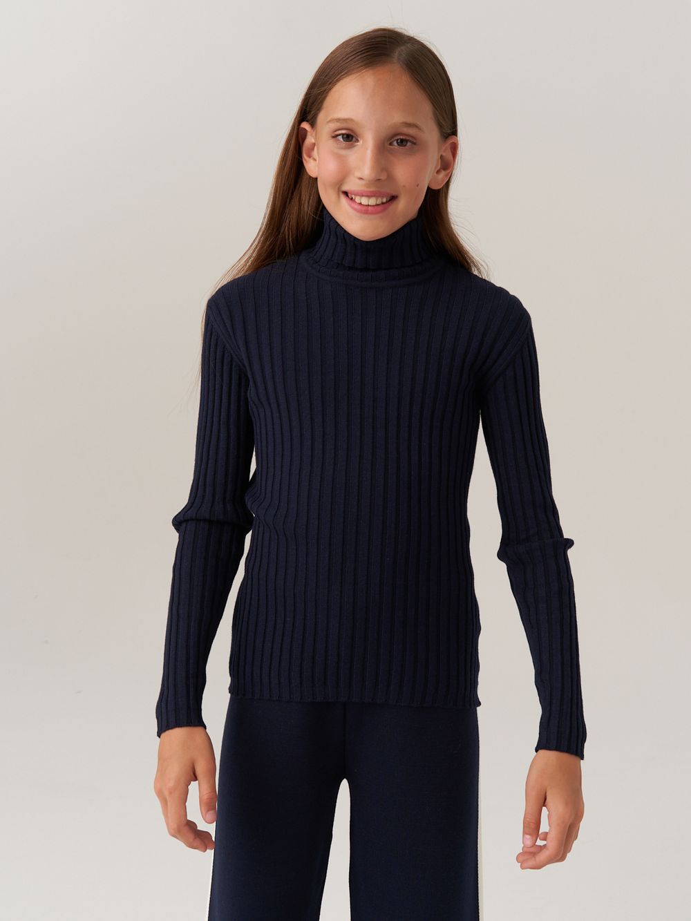 Джемпер водолазка для девочки AT274 синий