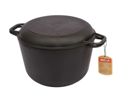 Кастрюля Биол чугунная с крышкой-сковородой 6 л. 1306-4