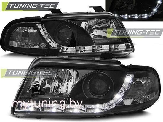 Фары передние BLACK для AUDI A4 01.99-09.00