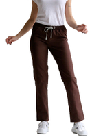 Брюки медицинские женские Доктор стиль Комфорт на резинке со шнурком, шоколад, 40