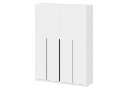 Шкаф Woodville Даиго с антресолью белый текстурный комплектация 3