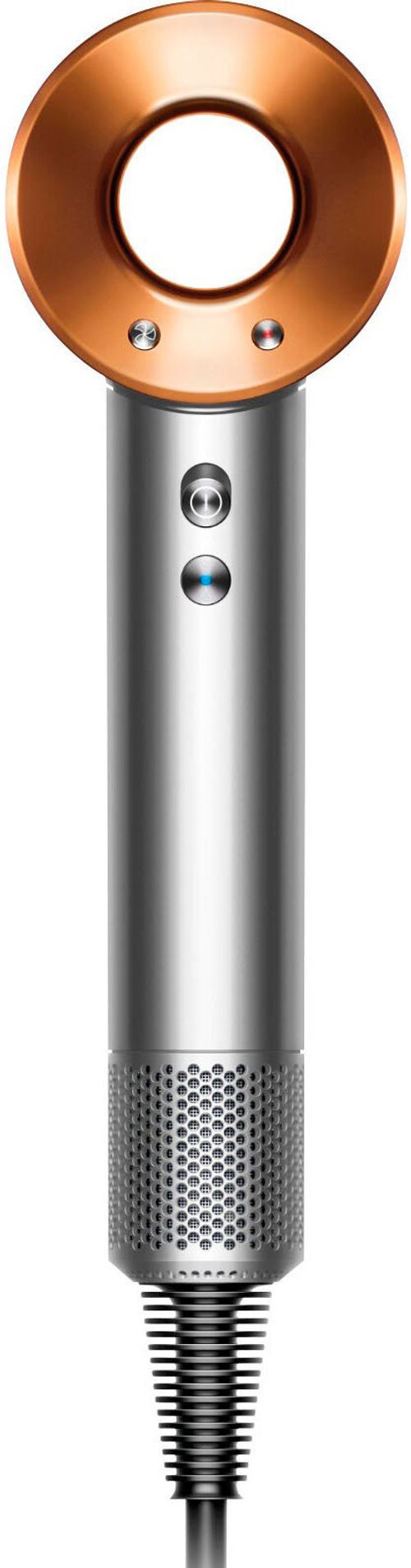Фен Dyson Supersonic HD08, мощность 1600Вт, 3 температурных режима, длина шнура 2,8м, Bright Nickel/Rich Copper