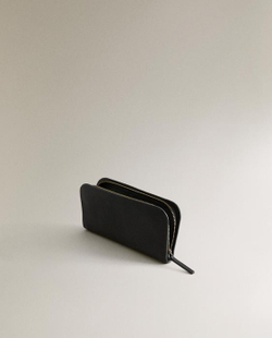 ZARA HOME КОЖАНЫЙ КОШЕЛЕК, ЧЕРНЫЙ