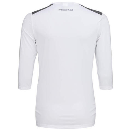 Женская теннисная футболка   Head Club 22 Tech 3/4 Shirt W - white/dark blue