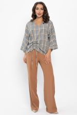 Блуза Ватсон (серо-бежевая) Б14150-12М LT Collection