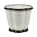 Горшок цветочный Восторг 1,5 с поддоном белый