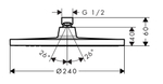 Верхний душ Hansgrohe Crometta S 240 1jet 26723000