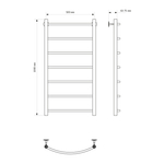 Полотенцесушитель MIXLINE CAPELLA 100х50 (1/2'' ВР, 7 перекладин) водяной