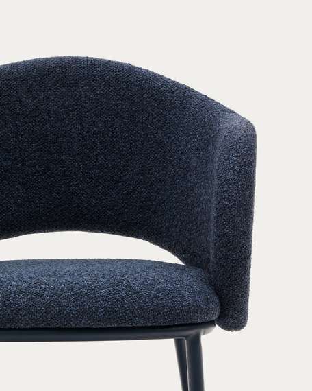 Стул Maina, синий шенилл, синие ножки