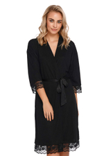 Элегантный халат-кимоно свободного силуэта (Размер: XL) (Цвет: розовый с белым)