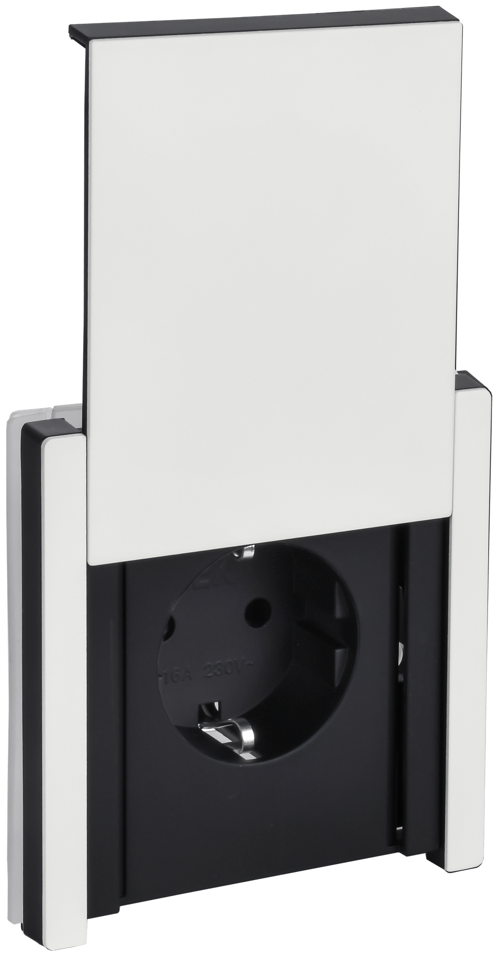 FORTE&PIANO Розетка 1-местная с заземлением с защитными шторками и крышкой винтовое крепление 16А IP44 FP221M металл белый IEK