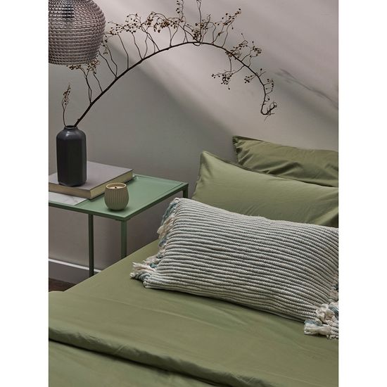Набор из двух наволочек из сатина цвета шалфея с брашинг-эффектом из коллекции essential, 70х70 см