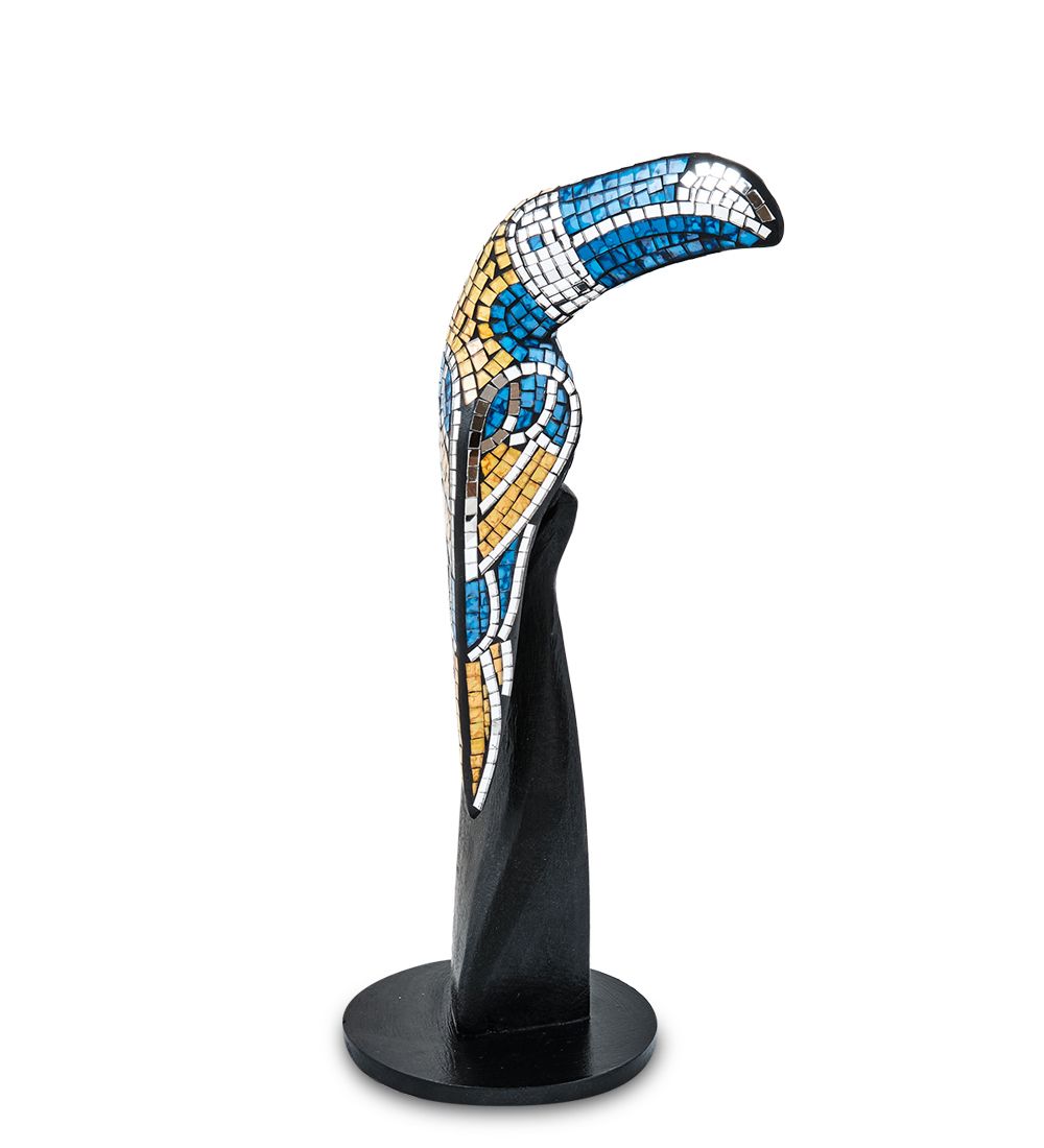 23-029-05 Н-р статуэток из трех «Тукан» дерево+стекл.мозаика (50,40,30 см)