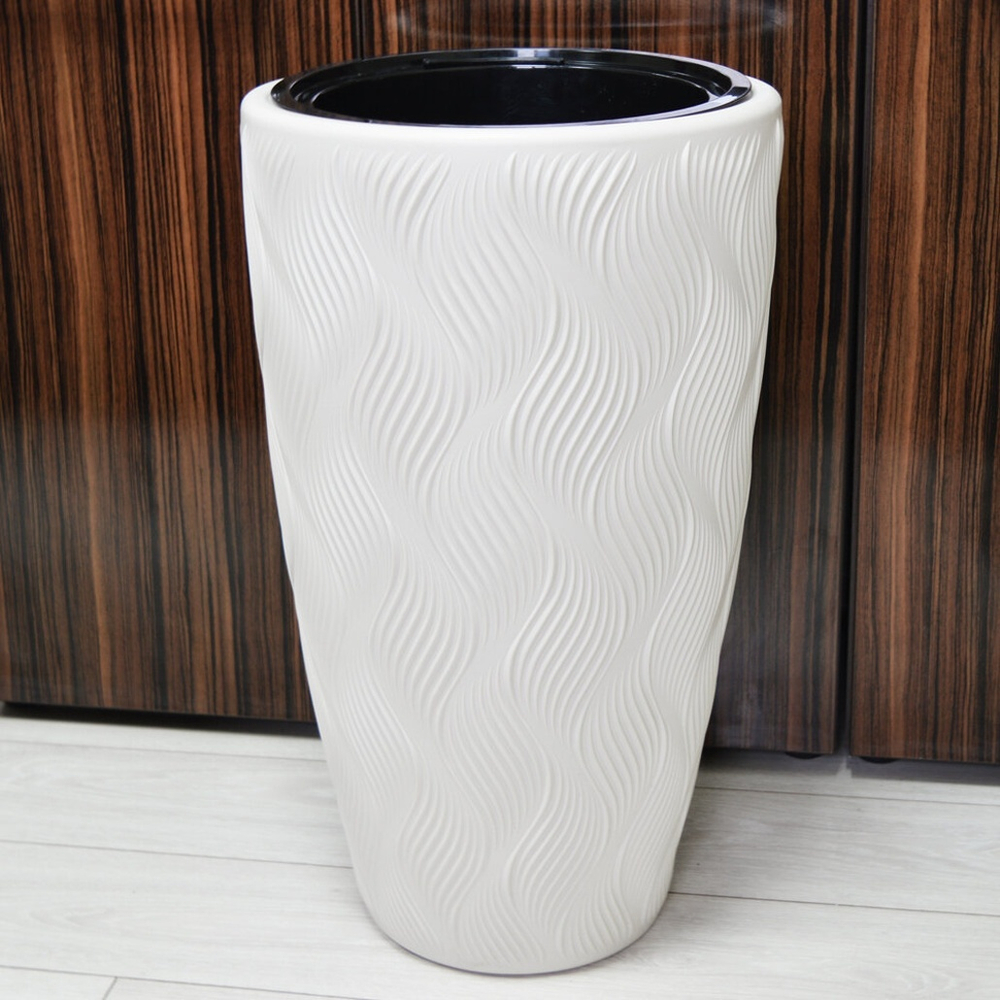 Кашпо Флэйм 61л, со вставкой 289*230мм (светло-бежевый)