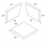 Угловая подушка, Monaco Corner Cushion, бежевый