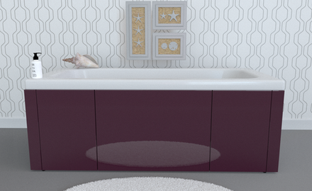 Экран под ванну комбинированный TR-8-048 инжир глянец