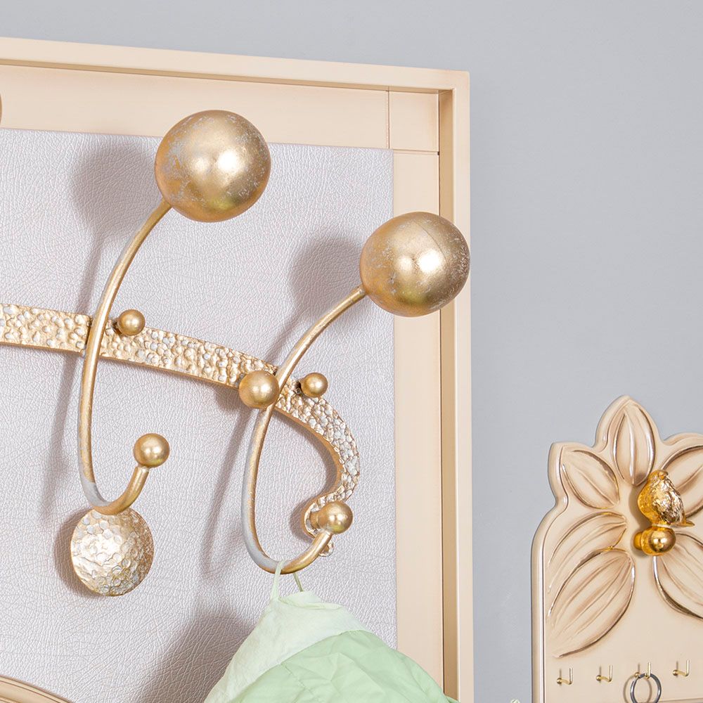 Вешалка настенная Heri 1 Айвори Мраморное золото