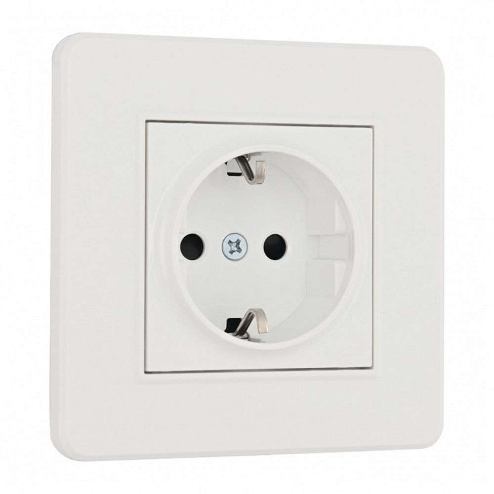 Розетка с заземлением и со шторкой Arte Milano SET16-1 SET16-1-40-1 white
