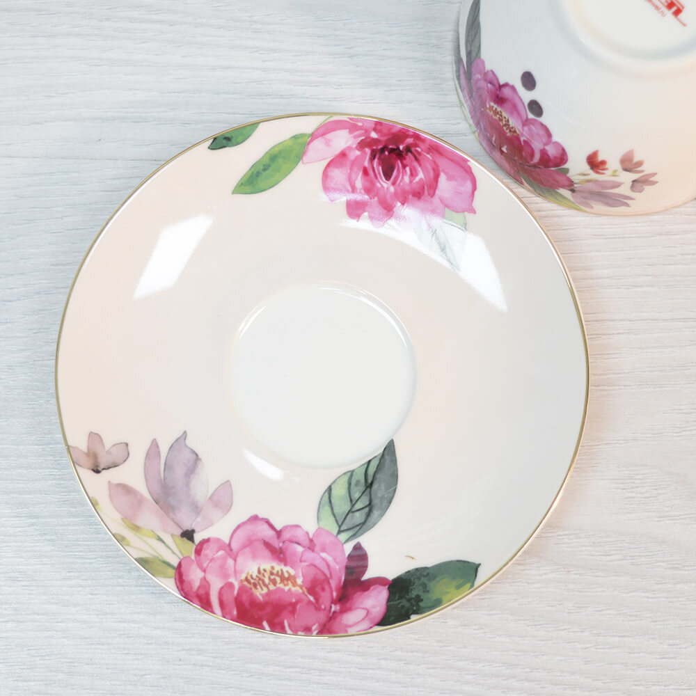 Чайный набор 12 предметов 280мл "Пион", Jewel