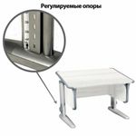 Стол-парта регулируемый "ДЭМИ" СУТ.43, 1000х550х530-815 мм, серый каркас, пластик серый, рамух белый (КОМПЛЕКТ)