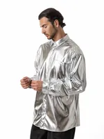 Рубашка Dryg эко-кожа серебро