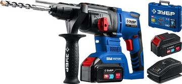 ЗУБР Т7, 20 В, 26 мм, 2 АКБ (4 А·ч), бесщеточный перфоратор, кейс, Профессионал (PB-260-42)