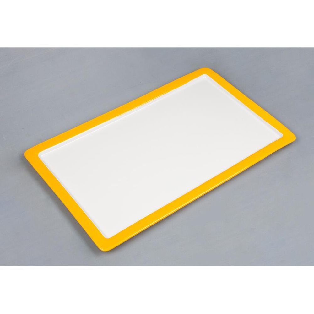 Гастроемкость 1/1 h20 мм фарфор 530*325*20 мм 2,5 л желтая/белая P.L. Proff Cuisine