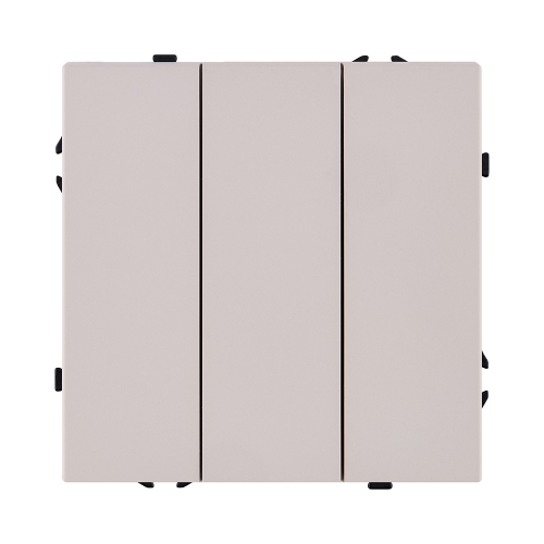 Трехклавишный выключатель 10А/250В Кашемир матовый Kollinger Eclipse EC-710CM