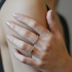 Кольцо СОЛНЦЕ, серебро/гранат