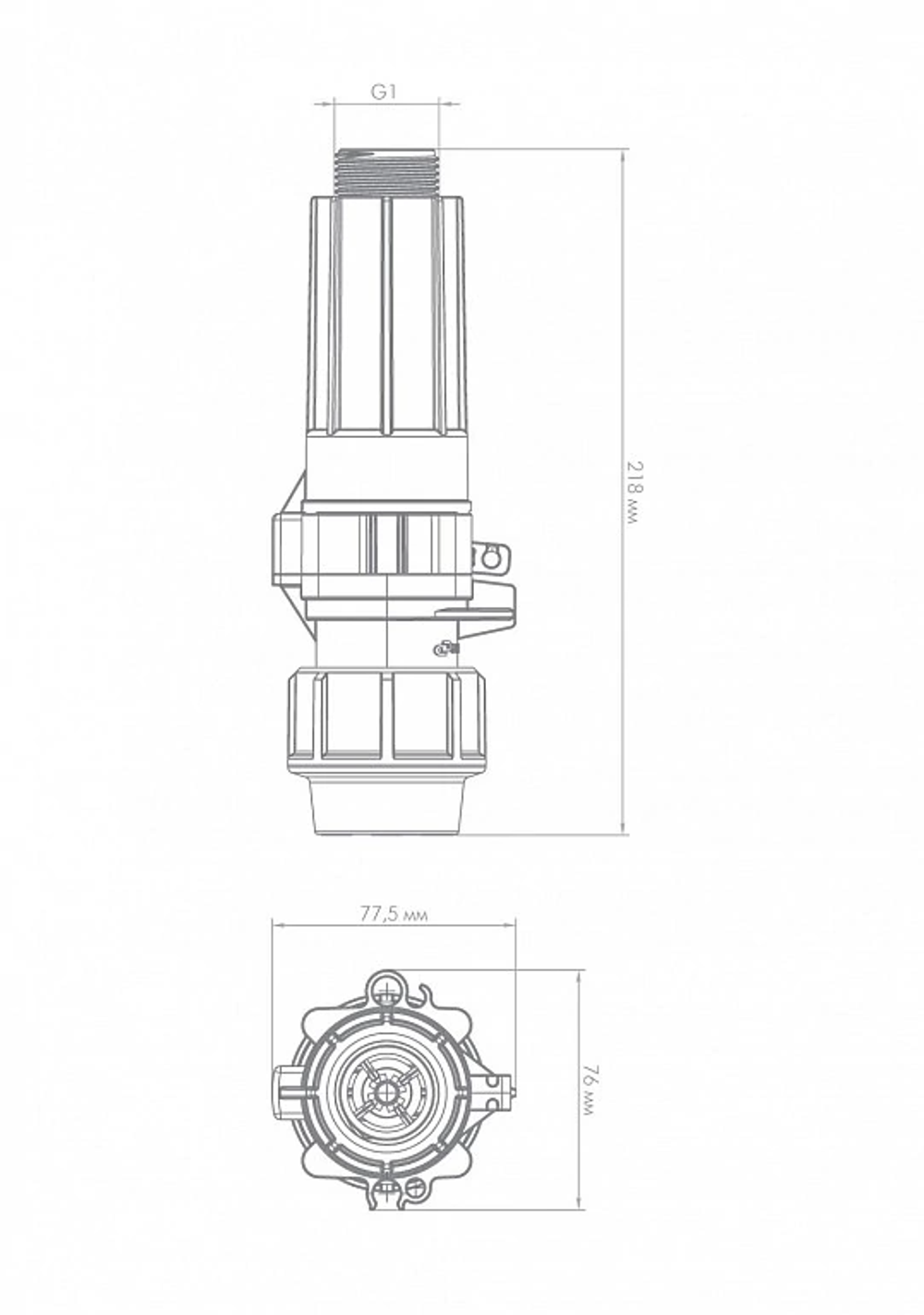 Ручной сливной клапан Джилекс ПРО 32х1