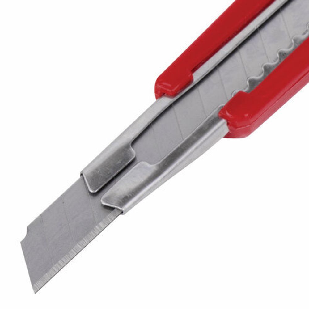 Нож канцелярский 9 мм STAFF "Profit", 1шт, усиленный, металлические направляющие, автофиксатор, ассорти, 237082