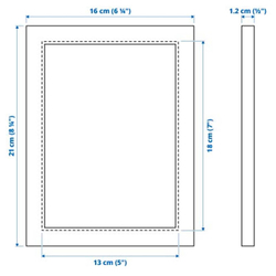 IKEA FISKBO  (ИКЕА ФИСКБО)  -  Рамка, белая, 13x18 см