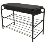 Этажерка для обуви с ящиком (ЭТП3-1/Ч черный/матовый черный)