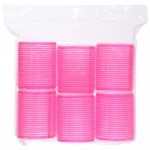 Бигуди липучки, 6шт., однотонные, цвет микс, d-5см