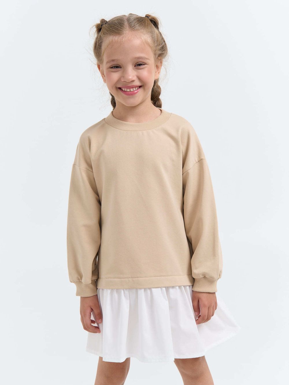 Платье с хлопковой юбкой "Крем-брюле"