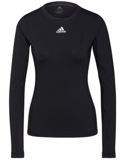 Женская теннисная футболка (dł. Рукава) Adidas Freelift LS TOP - black/white