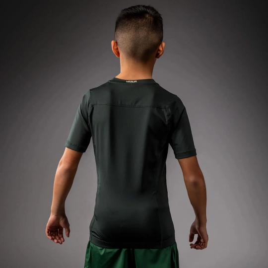 Детский Рашгард Venum Attack green/off white