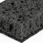 Губки для посуды SQUARE BLACK 98х66х30 мм, КОМПЛЕКТ 10 шт., КРУПНОПОРИСТЫЙ поролон/абразив LAIMA, 608648