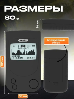 Дозиметр радиации RADEX RD1224Si / Радиометр