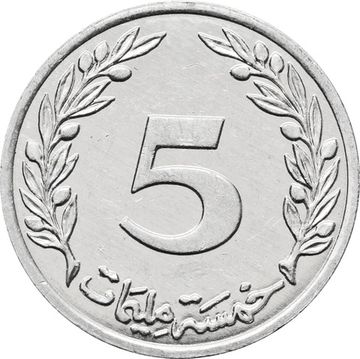 5 миллимов 1996 Тунис