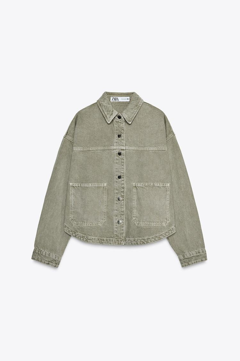 ZARA ДЖИНСОВАЯ КУРТКА Z1975, ХАКИ