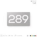Номер на дверь 289, табличка на дверь для офиса, квартиры, кабинета, аудитории, склада, серая 120х70 мм, Айдентика Технолоджи