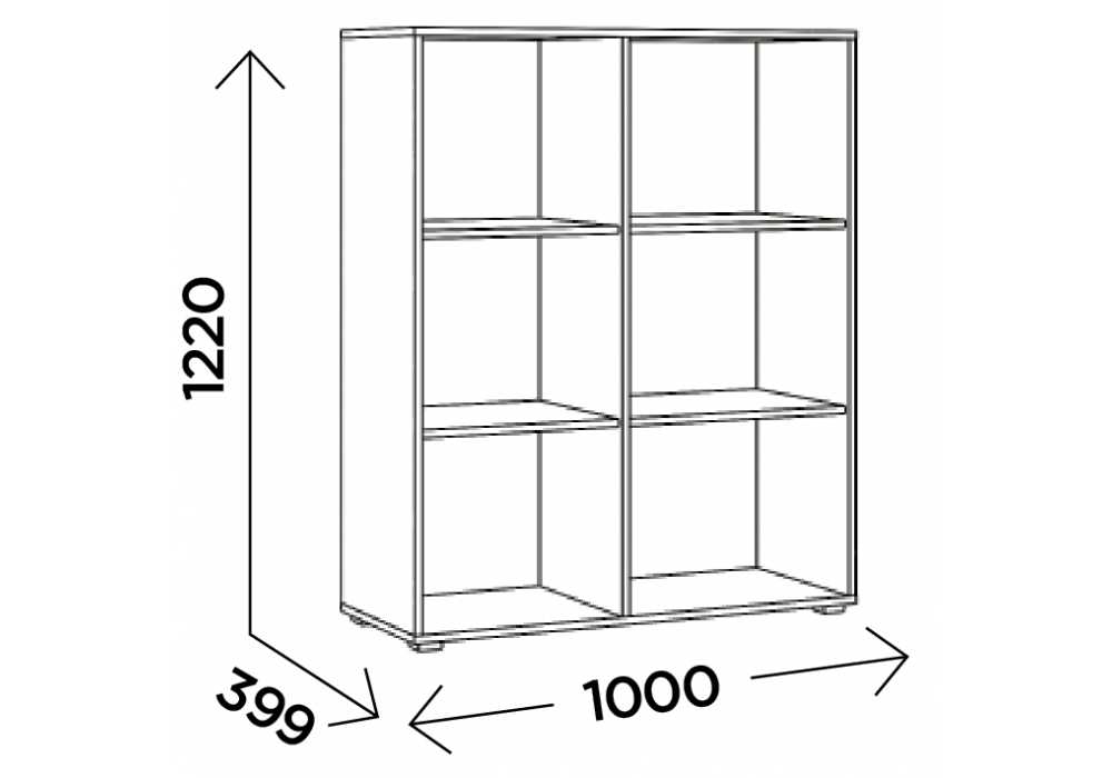 Стеллаж Чернин дуб вотан / графит