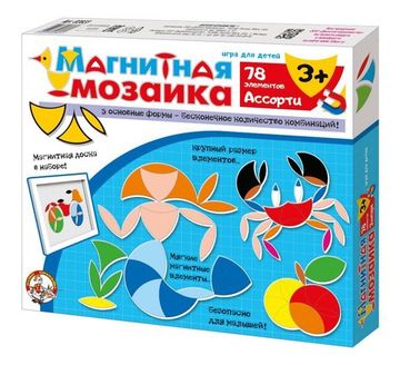 Мозаика магнитная "Ассорти" 78 эл