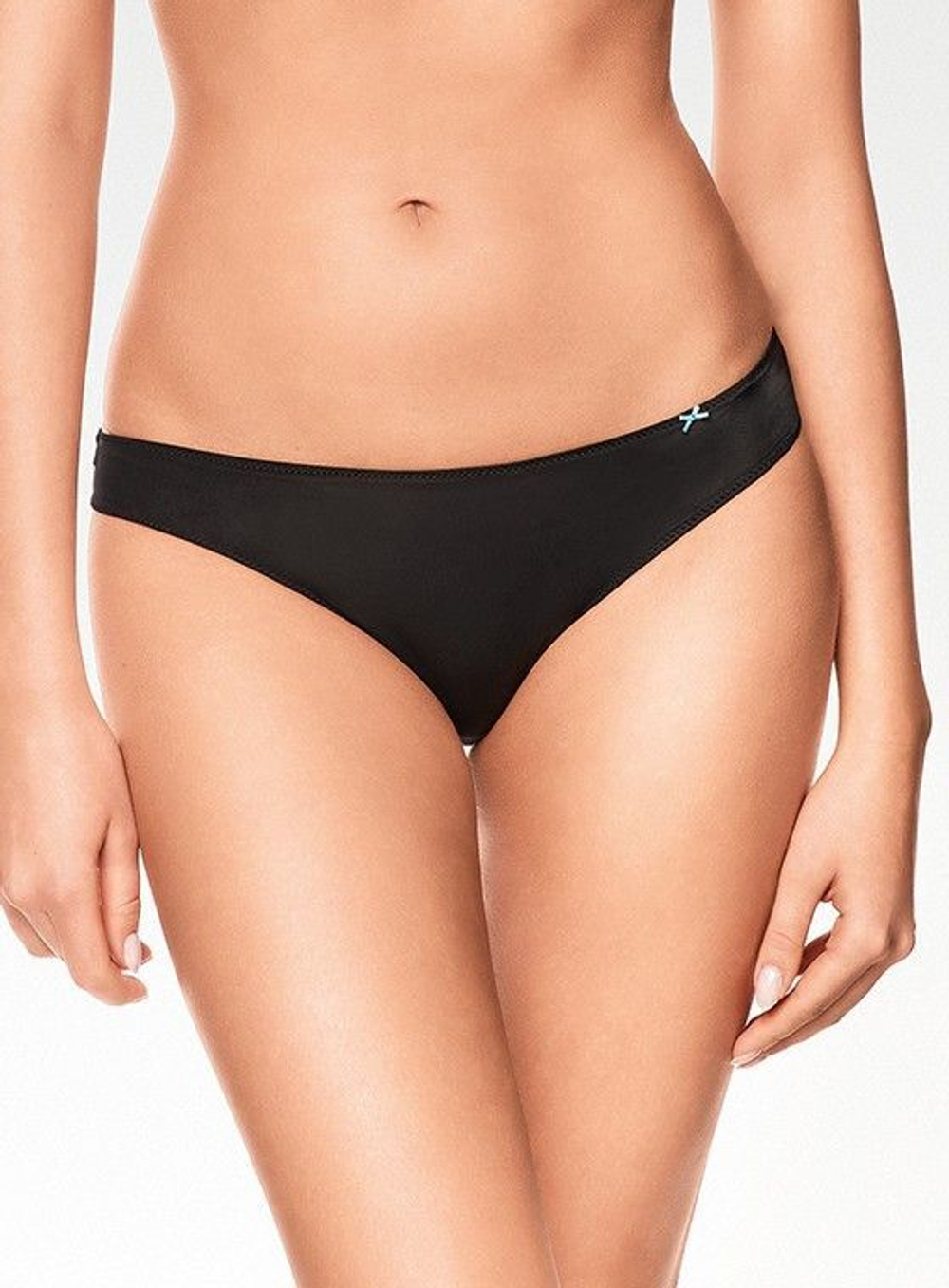 Трусики-бразилиана с низкой линией талии (Размер: 5 размер) (Цвет: черный)