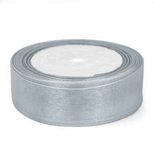 Лента органза серебро 2,5 см ДБ