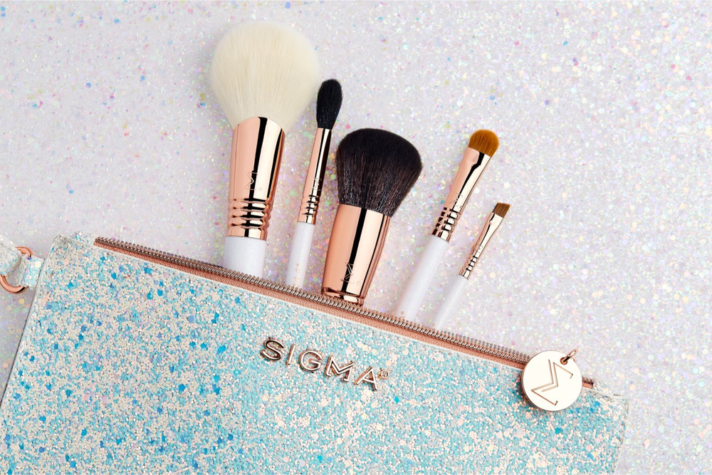 Sigma Beauty Holiday Glam Brush Set - дорожный набор кистей для макияжа с футляром /  5 шт.   / GTIN 811425035054