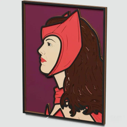 3D Картина по номерам из дерева Алая ведьма, 23x30 см