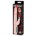 Вибратор-кролик 21,5см с нагревом Baile Fire Bunny BW-037036
