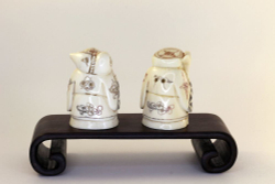 Сет нэцкэ Дзюродзин и Фукурокудзю на подставке